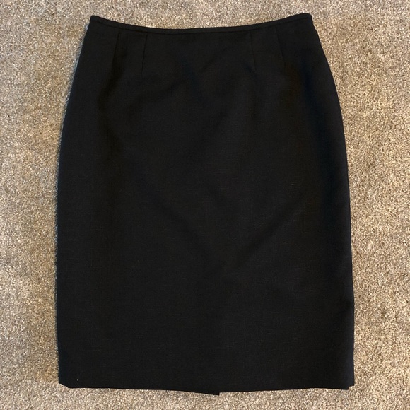 Kasper Pencil Straight Skirt Size 8 Official Classic Black - Picture 2 of 8